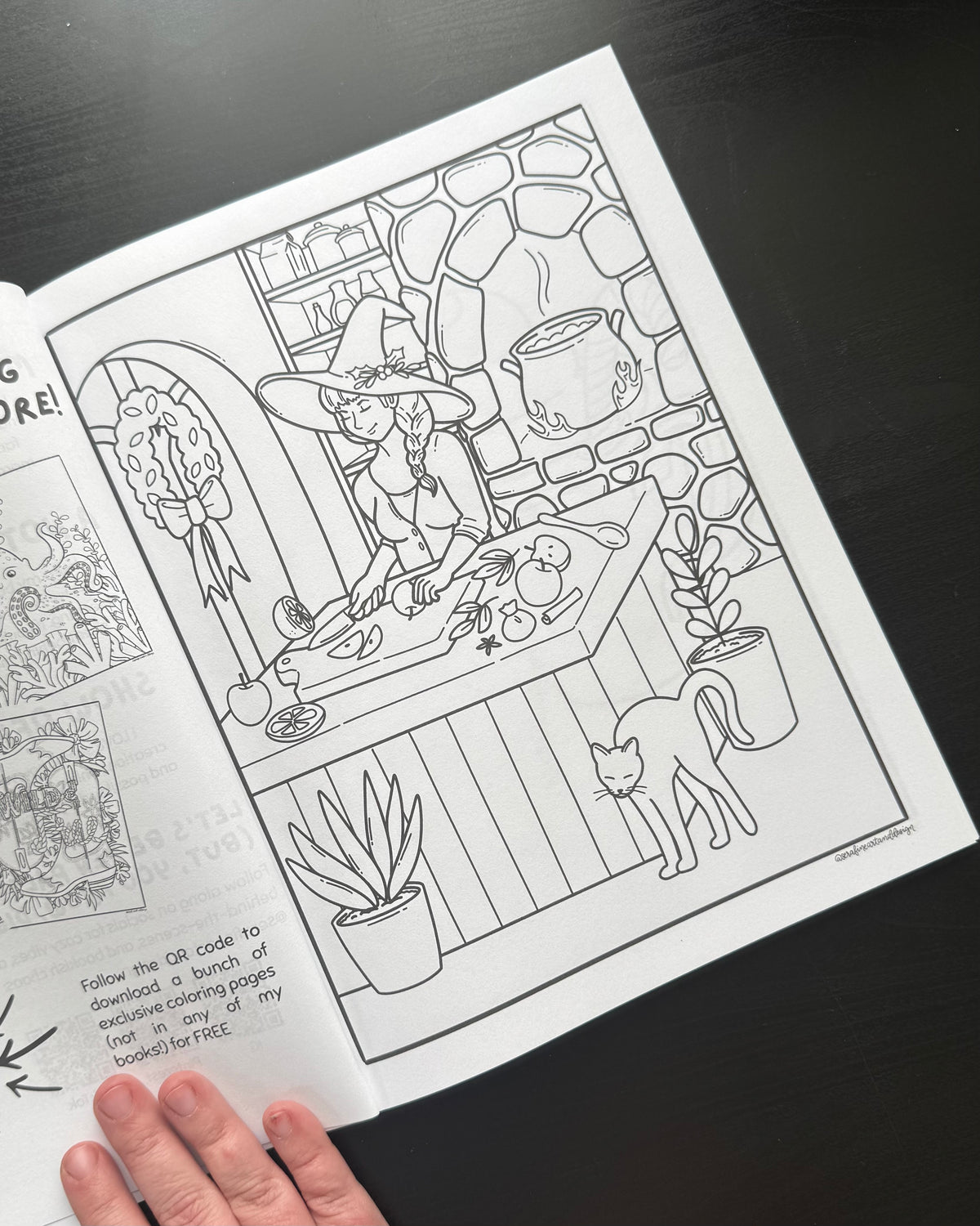Cookies & Curiosities: A Cozy Yuletide Coloring Book by Serafine Art and Design