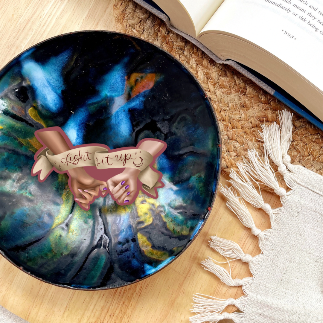 Light It Up Bryce & Danika Sticker | Sarah J Maas | Crescent City Merch - Serafine Art & Design - 