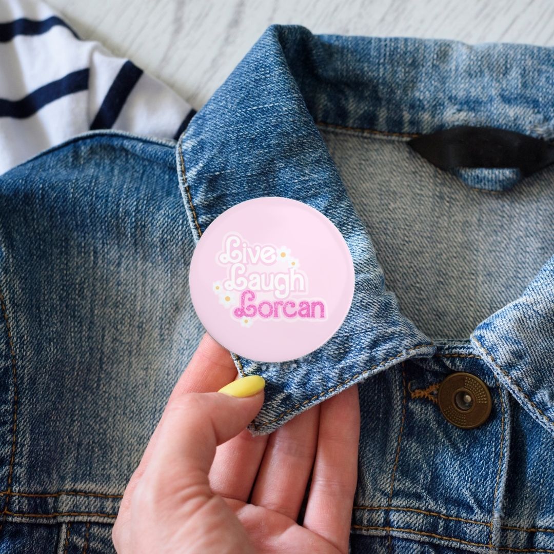 Live Laugh Lorcan Throne of Glass Pin | Bookish Pinback Button - Serafine Art & Design - 