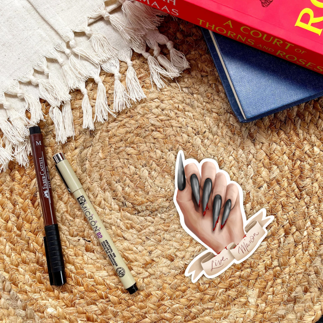 Live, Manon Sticker | Ironteeth Witch | The Thirteen | Sarah J Maas | Throne of Glass - Serafine Art & Design - 