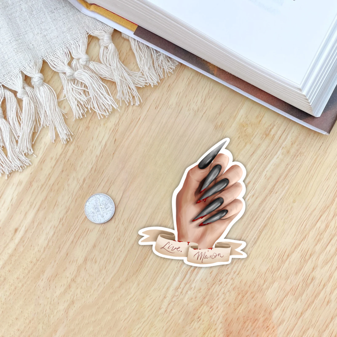 Live, Manon Sticker | Ironteeth Witch | The Thirteen | Sarah J Maas | Throne of Glass - Serafine Art & Design - 