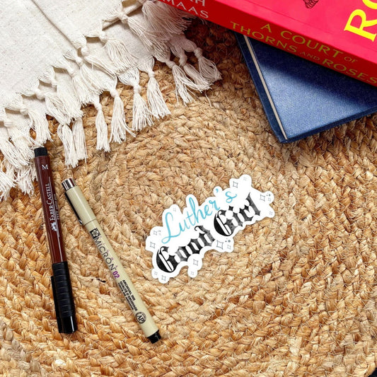 Luther’s Good Girl Sticker | Spark of The Everflame by Penn Cole | Bookish Stickers - Serafine Art & Design - 
