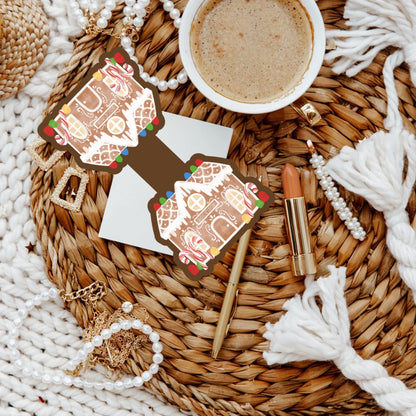 Gingerbread Bookstore Magnetic Bookmark | Cute Reading Accessories Gift for Book Lovers