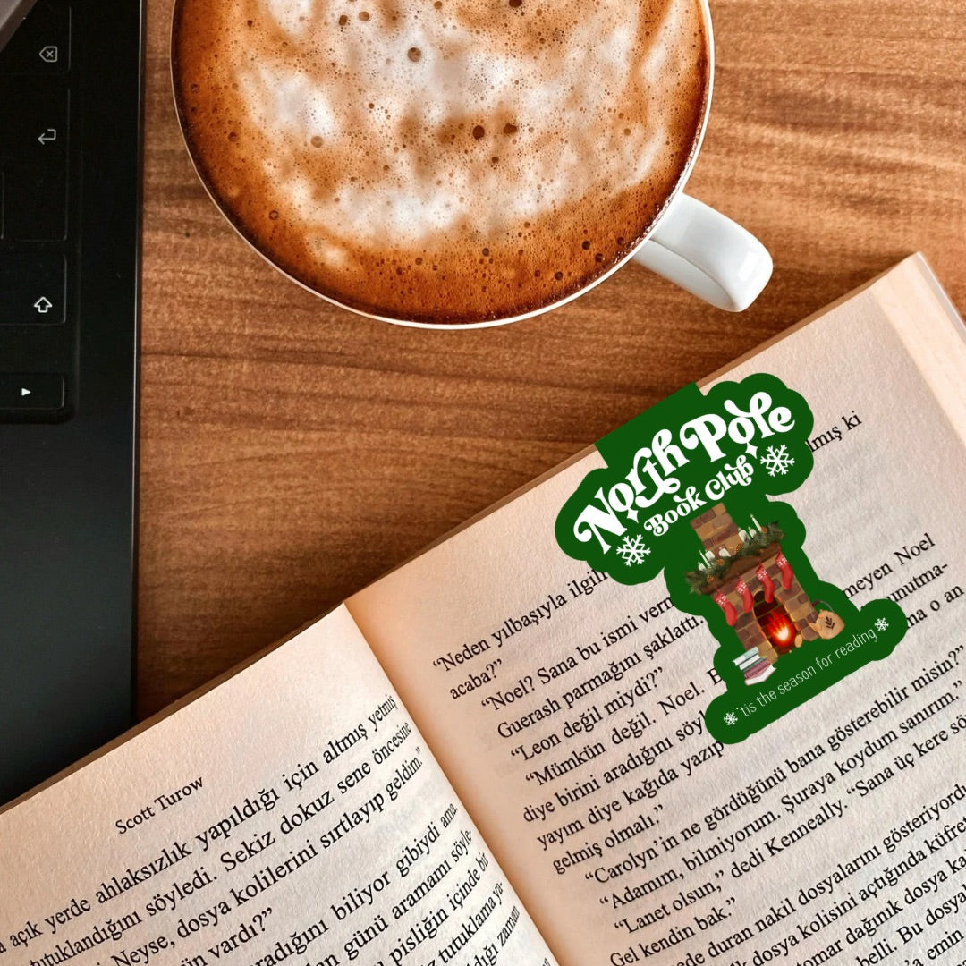 North Pole Book Club Magnetic Bookmark | Cute Reading Accessories Gift for Book Lovers