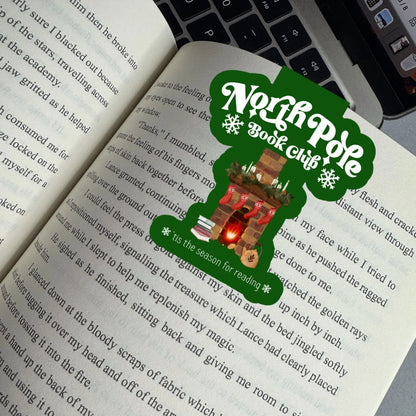 North Pole Book Club Magnetic Bookmark | Cute Reading Accessories Gift for Book Lovers