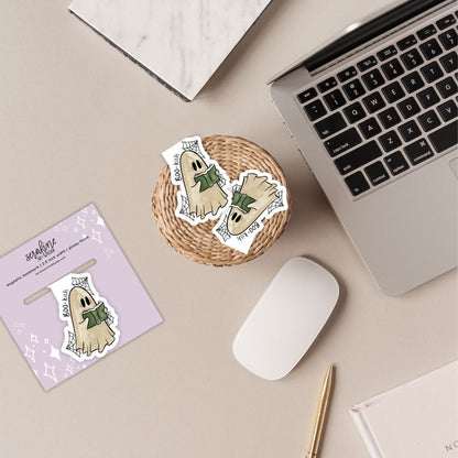 Boo-kish Ghost Dark Academia Magnetic Bookmark