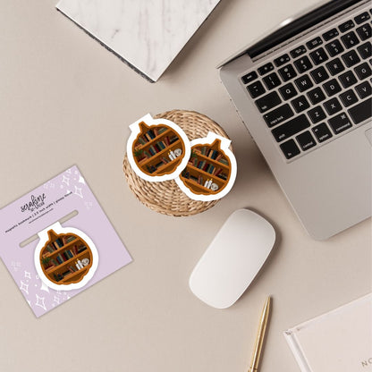 Pumpkin Bookshelf Dark Academia Magnetic Bookmark