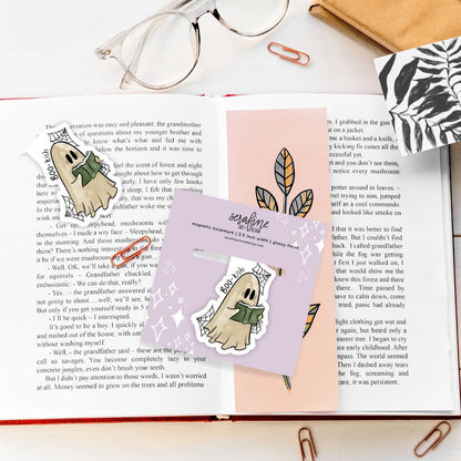 Boo-kish Ghost Dark Academia Magnetic Bookmark