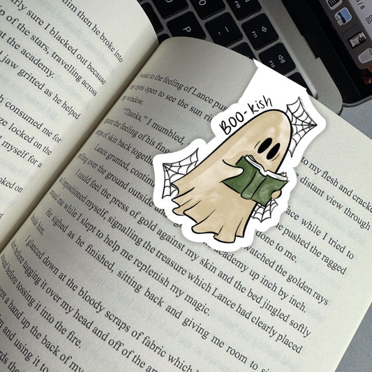 Boo-kish Ghost Dark Academia Magnetic Bookmark