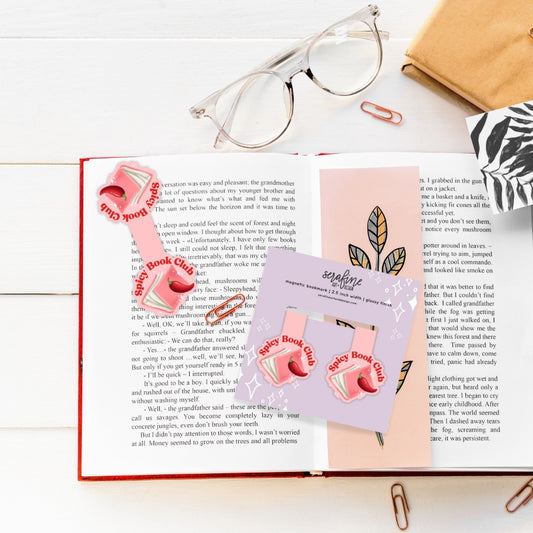 Spicy Book Club Magnetic Bookmark | 2.5” Glossy Finish