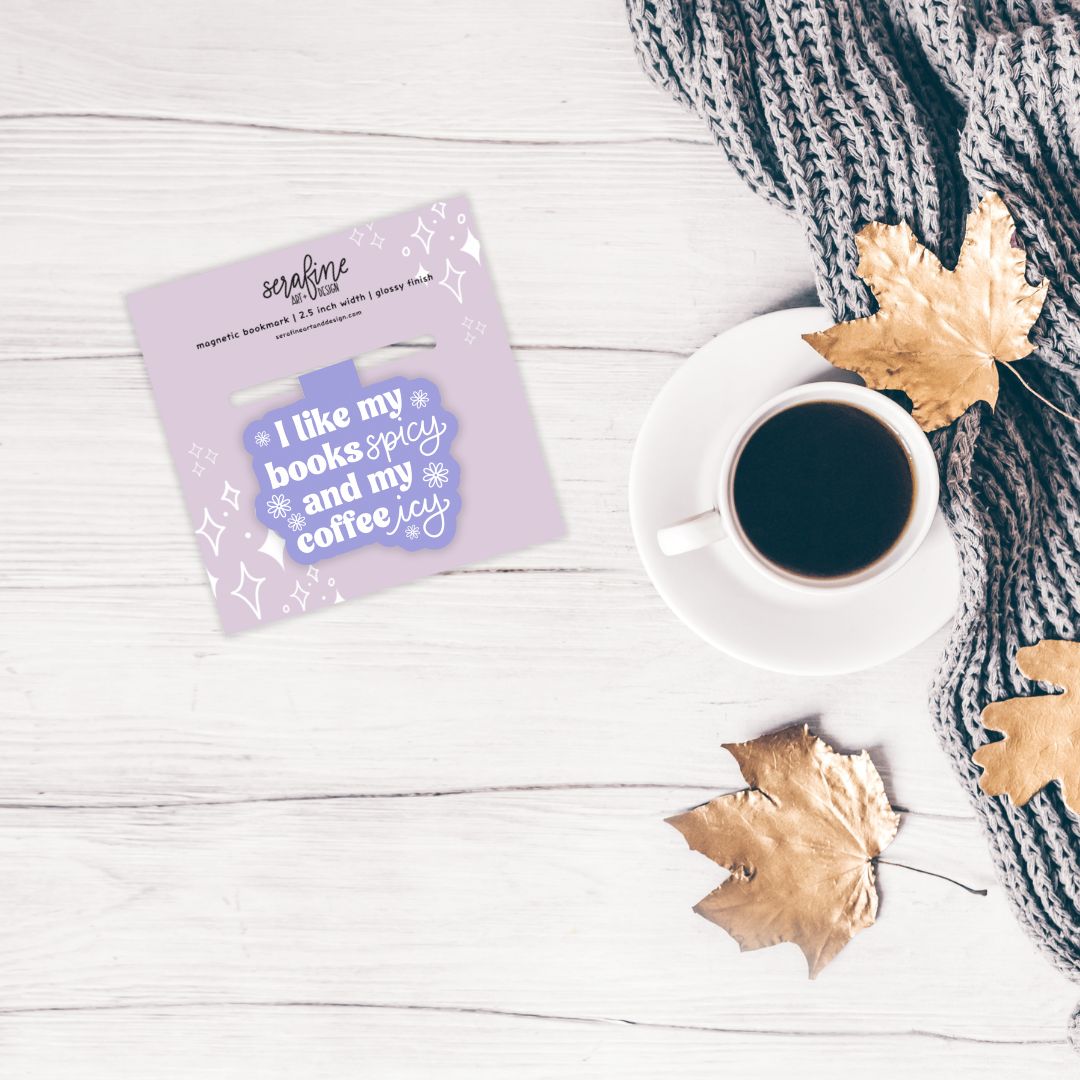 Books Spicy & Coffee Icy Magnetic Bookmark