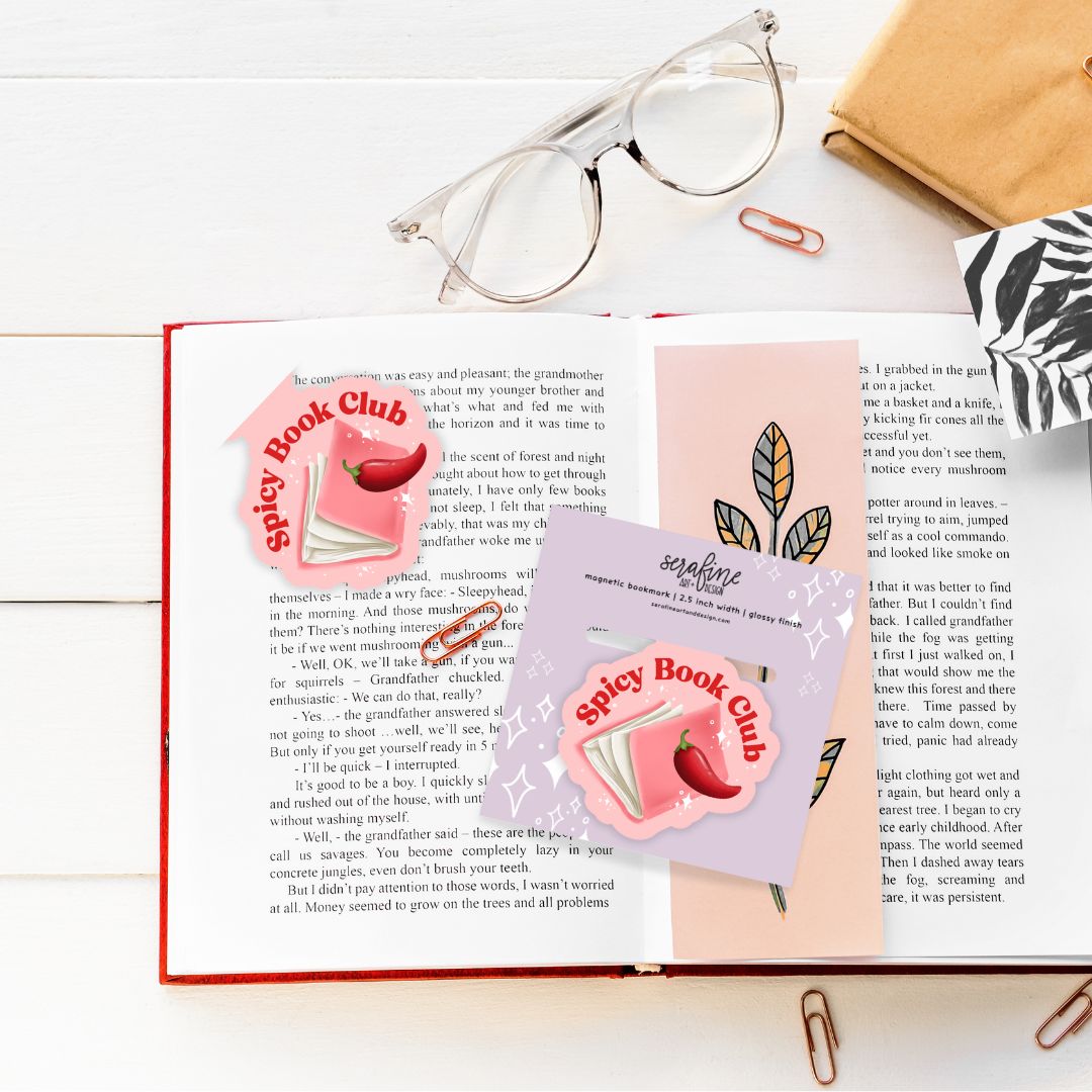 Spicy Book Club Magnetic Bookmark