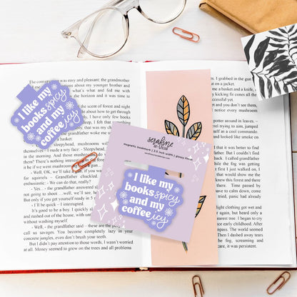 Books Spicy & Coffee Icy Magnetic Bookmark