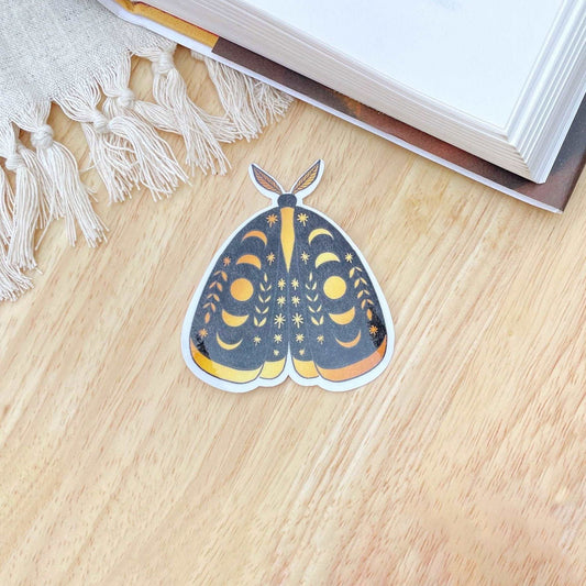Moth Celestial Sticker | Moon Phase Art | 90s Celestial - Serafine Art & Design - 