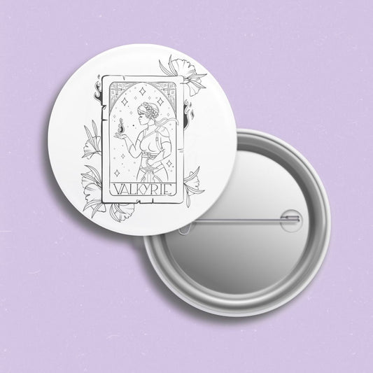 Nesta Valkyrie ACOTAR Pin | Bookish Pinback Button - Serafine Art & Design - 