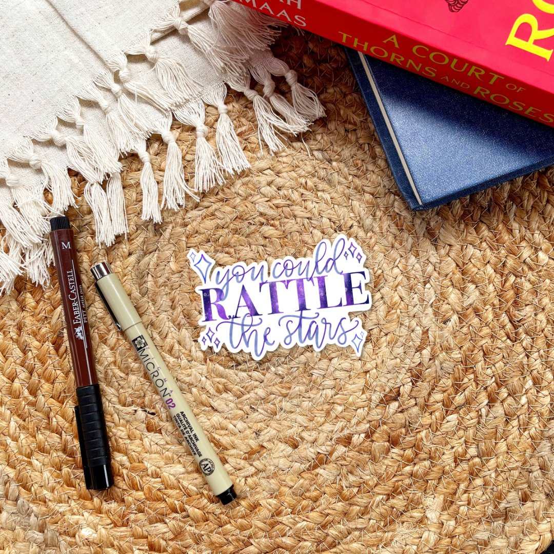 Rattle The Stars Sticker | Throne of Glass | Kindle Stickers - Serafine Art & Design - 