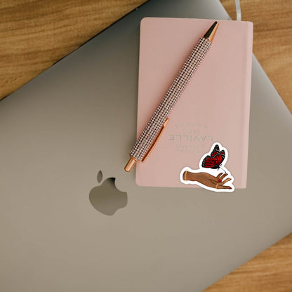 Daughter of No Worlds Tisaanah Red Butterfly Sticker | Carissa Broadbent Officially Licensed