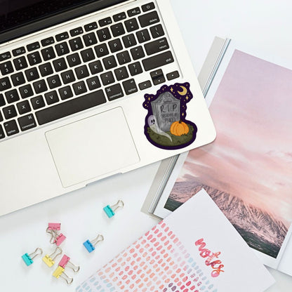 Reading In Peace (RIP) Sticker | Fall & Halloween Kindle Stickers