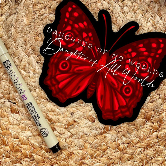 Daughter of No Worlds Quote Sticker | Daughter of All Worlds | Carissa Broadbent Officially Licensed