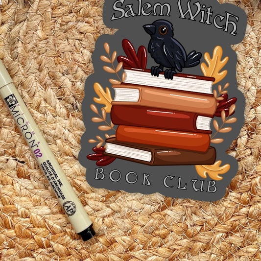 Salem Witch Book Club Sticker | Fall & Halloween Kindle Stickers