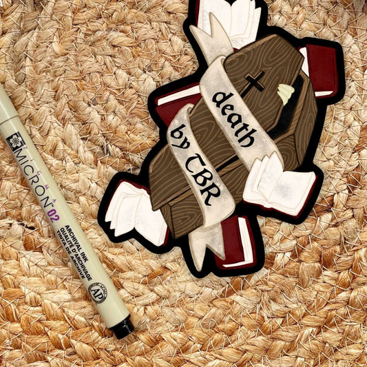 Death By TBR Sticker | Fall & Halloween Kindle Stickers