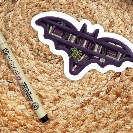 Bat Bookshelf Sticker | Fall & Halloween Kindle Stickers