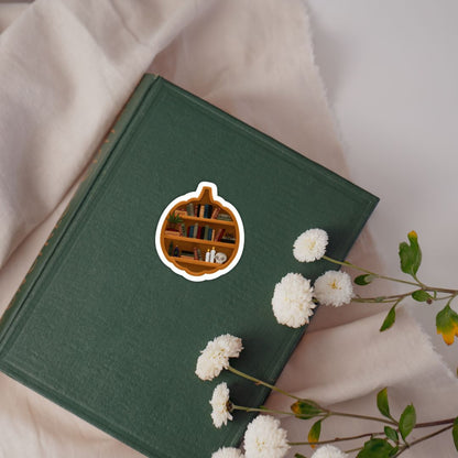 Pumpkin Bookshelf Sticker | Fall & Halloween Kindle Stickers