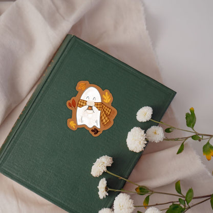 Cozy Ghost Sticker | Cute Fall Pumpkin Spice Ghost