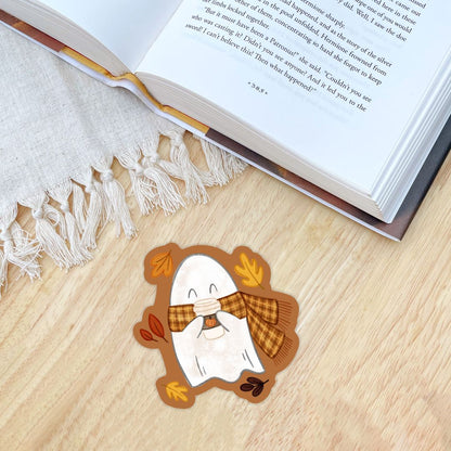 Cozy Ghost Sticker | Cute Fall Pumpkin Spice Ghost