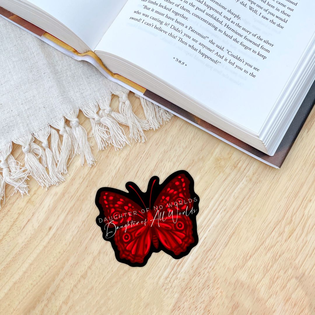 Daughter of No Worlds Quote Sticker | Daughter of All Worlds | Carissa Broadbent Officially Licensed