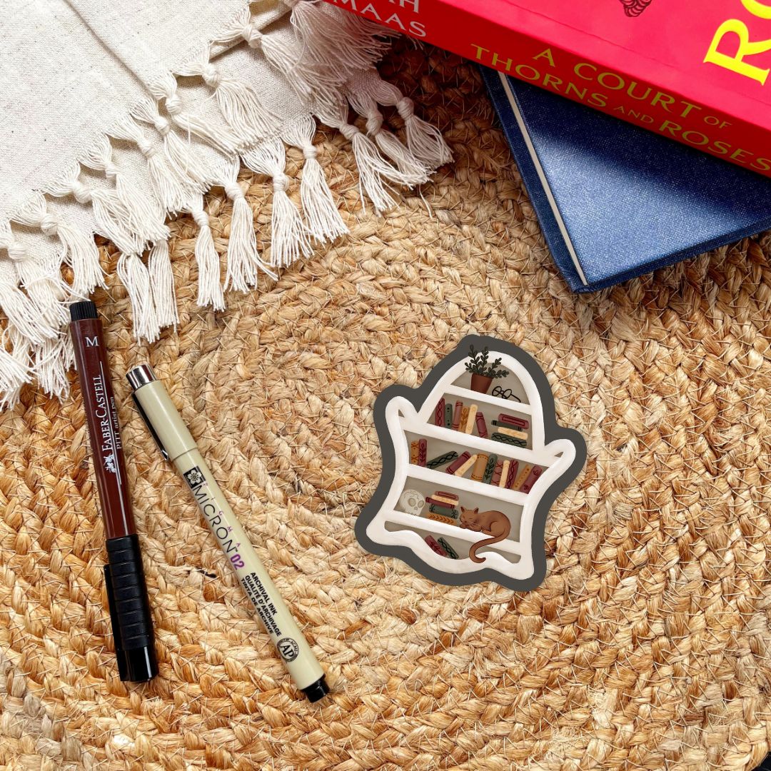Ghost Bookshelf Sticker | Fall & Halloween Kindle Stickers
