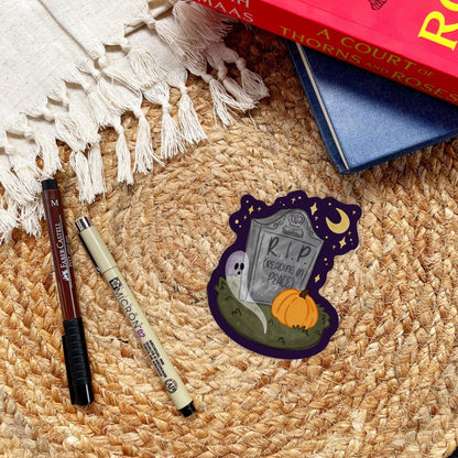 Reading In Peace (RIP) Sticker | Fall & Halloween Kindle Stickers