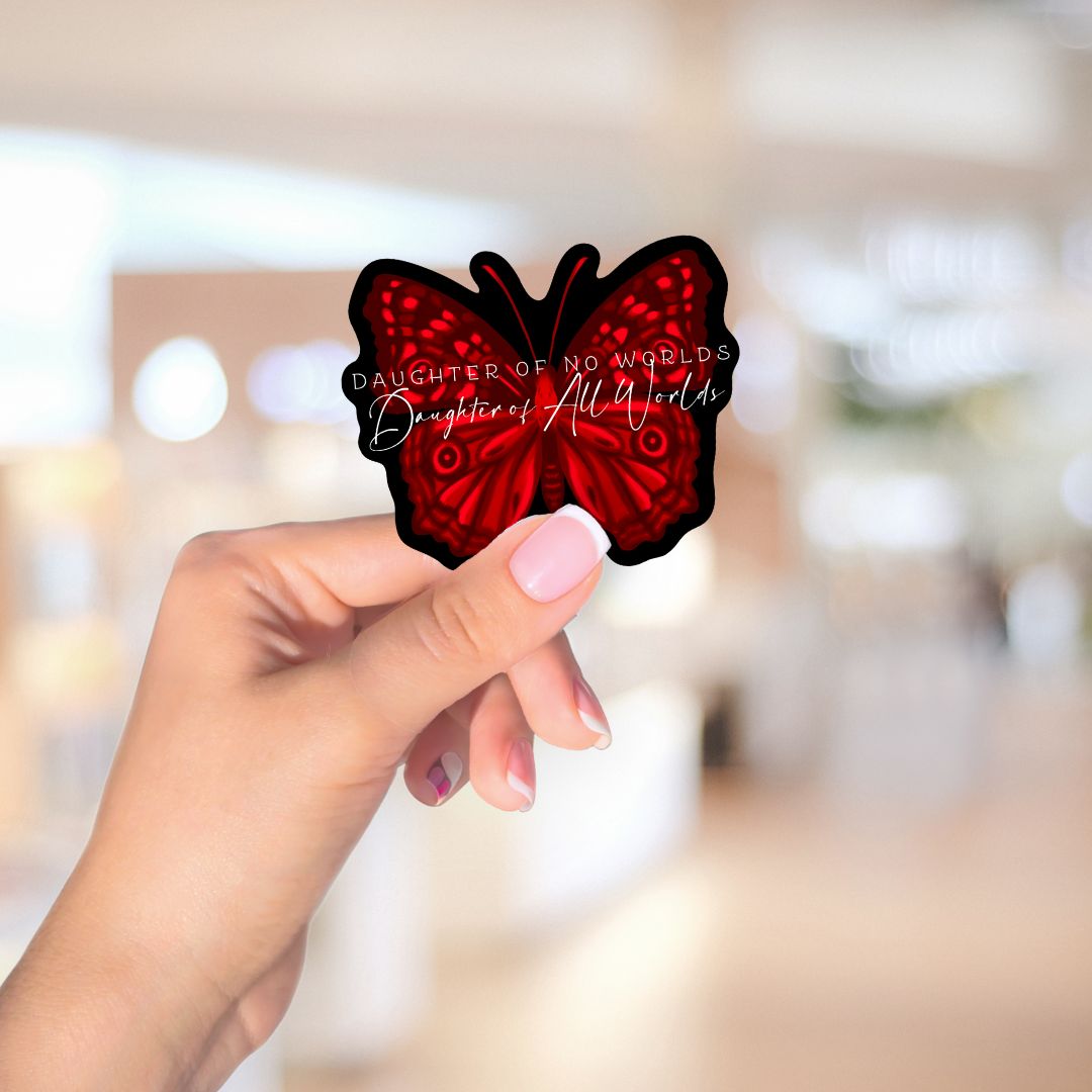 Daughter of No Worlds Quote Sticker | Daughter of All Worlds | Carissa Broadbent Officially Licensed