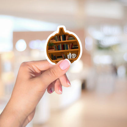 Pumpkin Bookshelf Sticker | Fall & Halloween Kindle Stickers