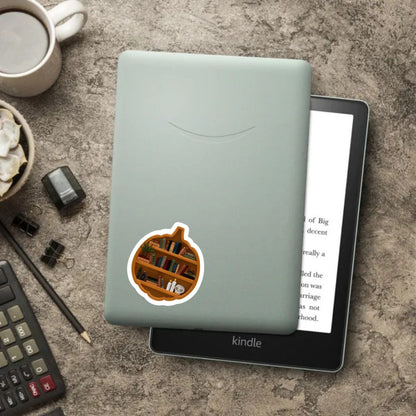 Pumpkin Bookshelf Sticker | Fall & Halloween Kindle Stickers