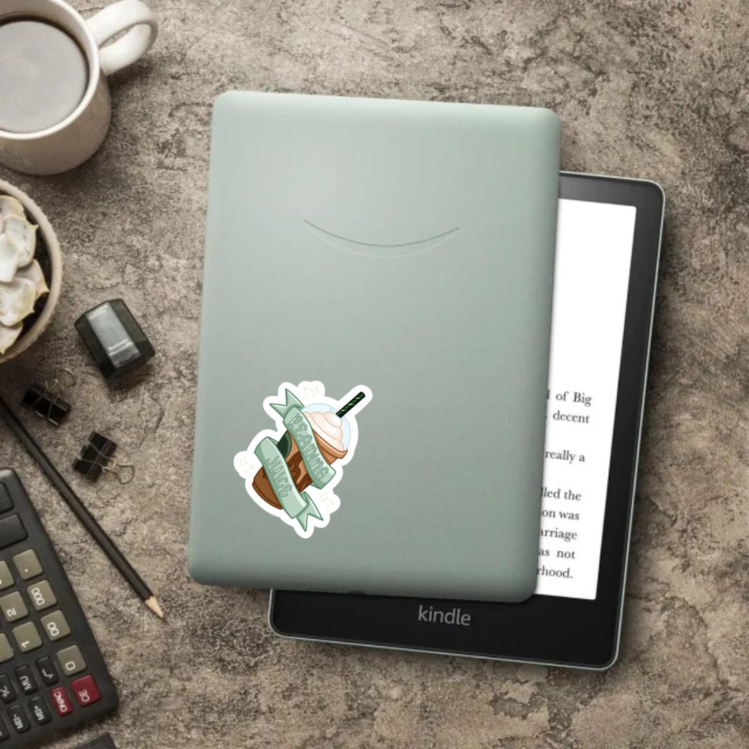 Reading Juice Bookish Sticker for Coffee Lovers