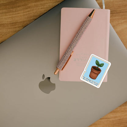 The Crazy Plant Lady Tarot Card Sticker | Cute Plant Lady Stickers