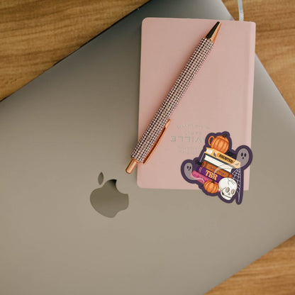 Haunted By My TBR Spooky Book Stack Sticker | Fall & Halloween Kindle Stickers
