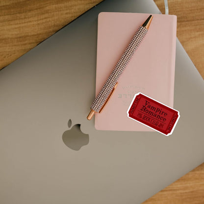 Vampire Romance Book Club Ticket Sticker | Spooky Halloween Kindle Stickers