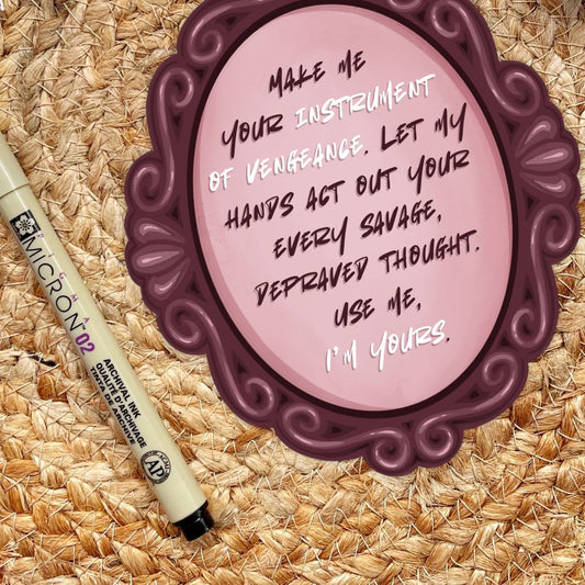 Dire Bound Stark Therion Quote Sticker | Sable Sorensen Officially Licensed