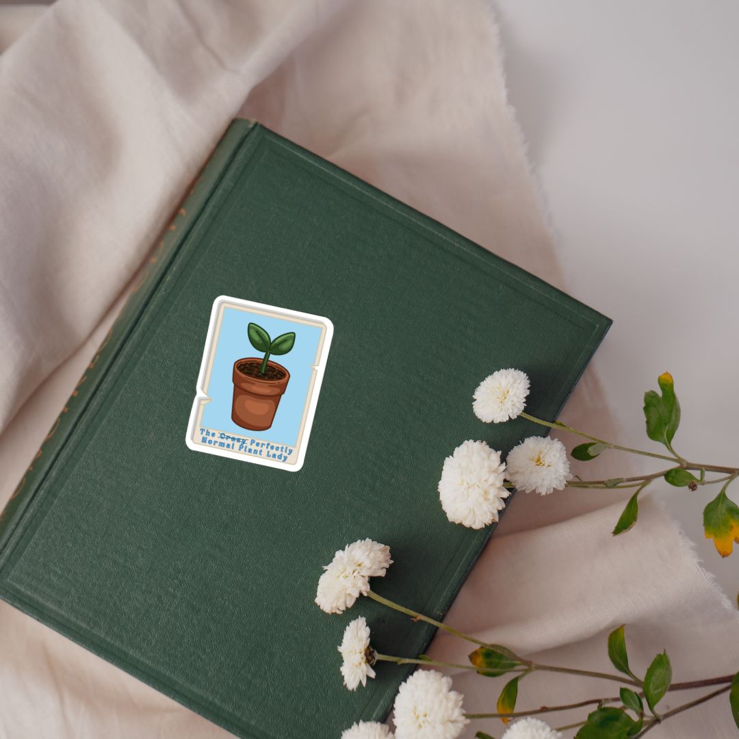 The Crazy Plant Lady Tarot Card Sticker | Cute Plant Lady Stickers