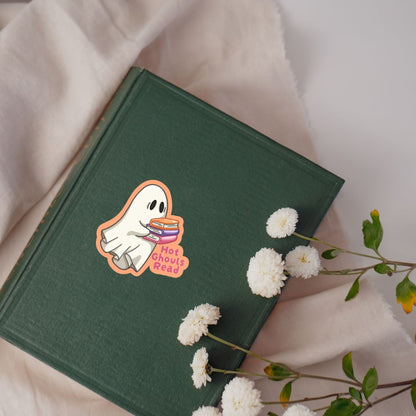 Hot Ghouls Read Ghost with Books Sticker | Fall & Halloween Kindle Stickers