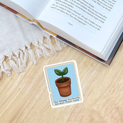 The Crazy Plant Lady Tarot Card Sticker | Cute Plant Lady Stickers