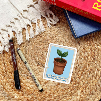 The Crazy Plant Lady Tarot Card Sticker | Cute Plant Lady Stickers