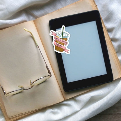 Fueled by Caffeine & Smut Bookish Sticker for Coffee Lovers