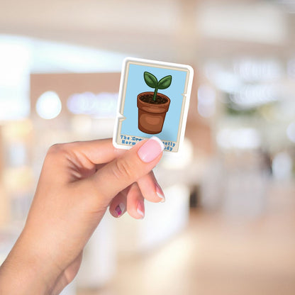 The Crazy Plant Lady Tarot Card Sticker | Cute Plant Lady Stickers