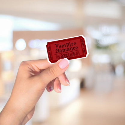 Vampire Romance Book Club Ticket Sticker | Spooky Halloween Kindle Stickers