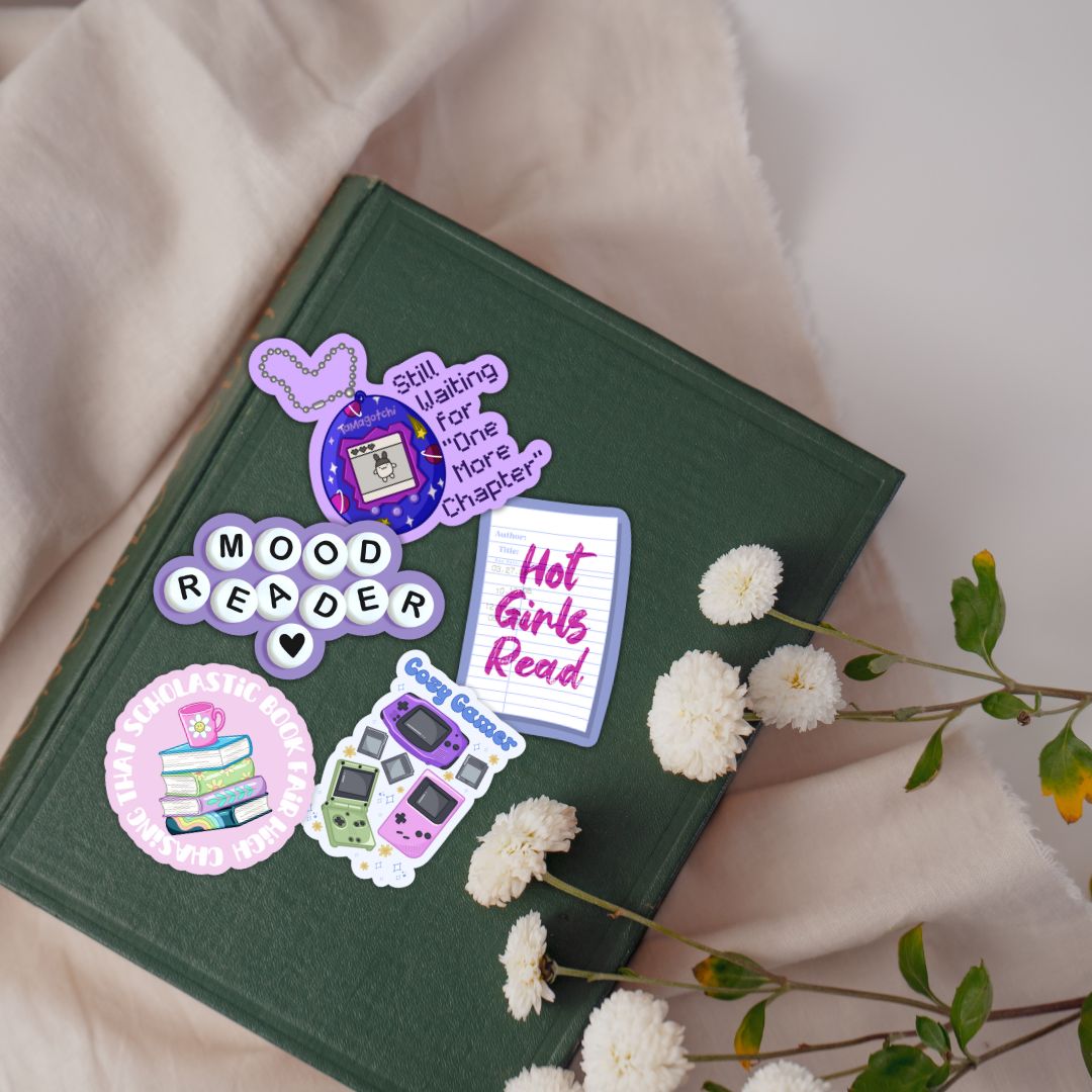 Bookish 90s Nostalgia Sticker Pack – Serafine Art & Design