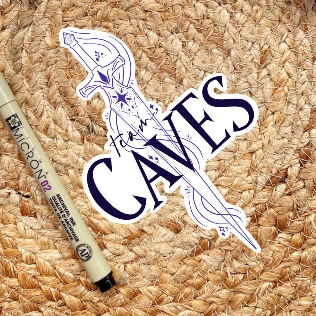 Team Caves Sticker | Sarah J Maas | Crescent City - Serafine Art & Design - 
