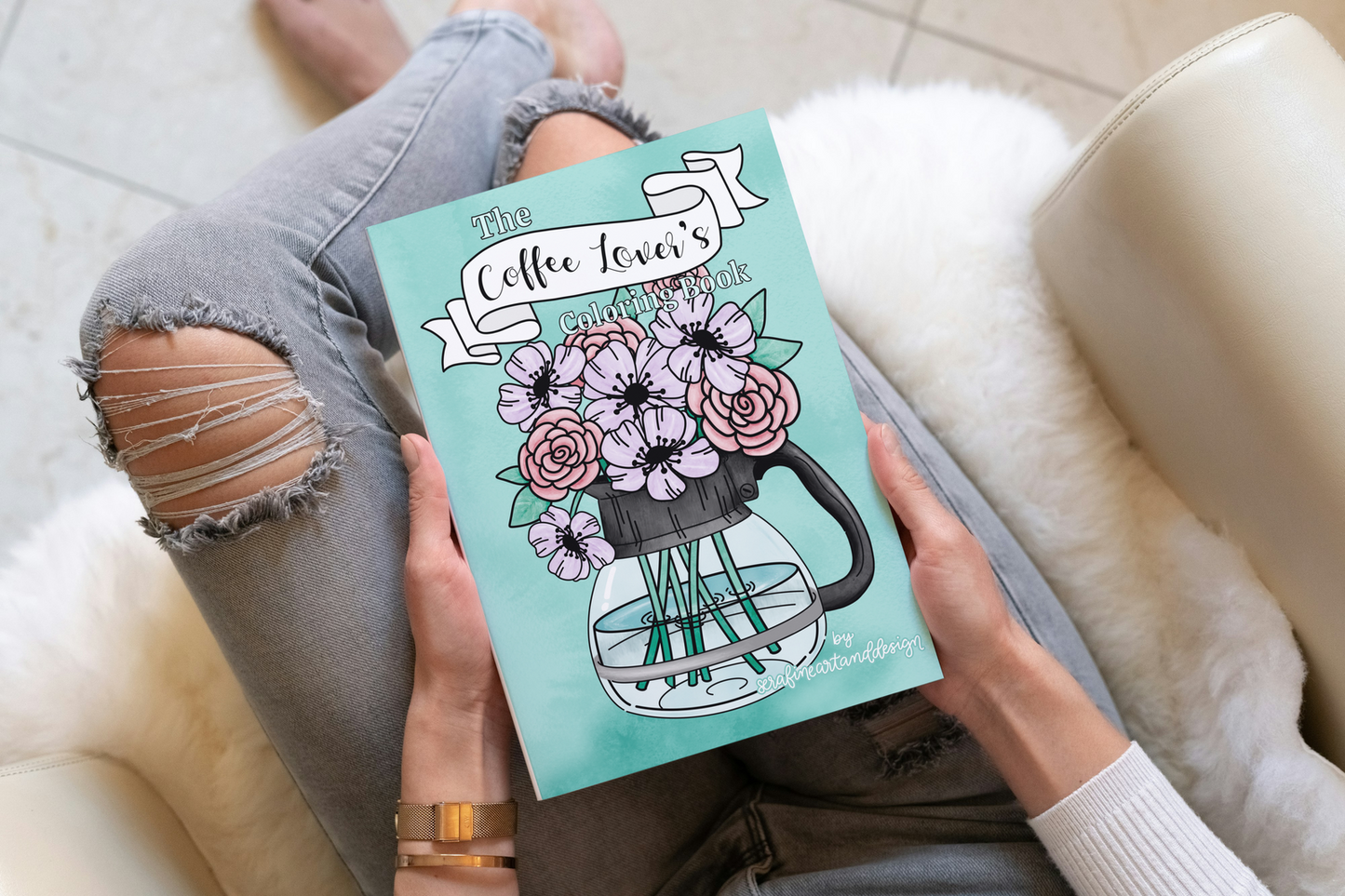 The Coffee Lover’s Coloring Book by Serafine Art and Design - Serafine Art & Design - 